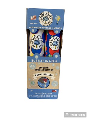Bubble Tree 2pc Bottles & 1L Refill Station Kids Bubbles System (J5)