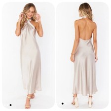 NWOT Show Me Your Mumu Jasmine Halter Midi Dress in Show Me The Ring Az XXS