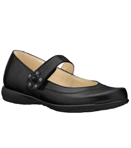 Black Leather Upper Casual Shoes for Girls