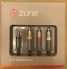 Microsoft Zune MP3 Player AV Cable 3.5mm RCA 5ft Original Genuine 9DX-00001