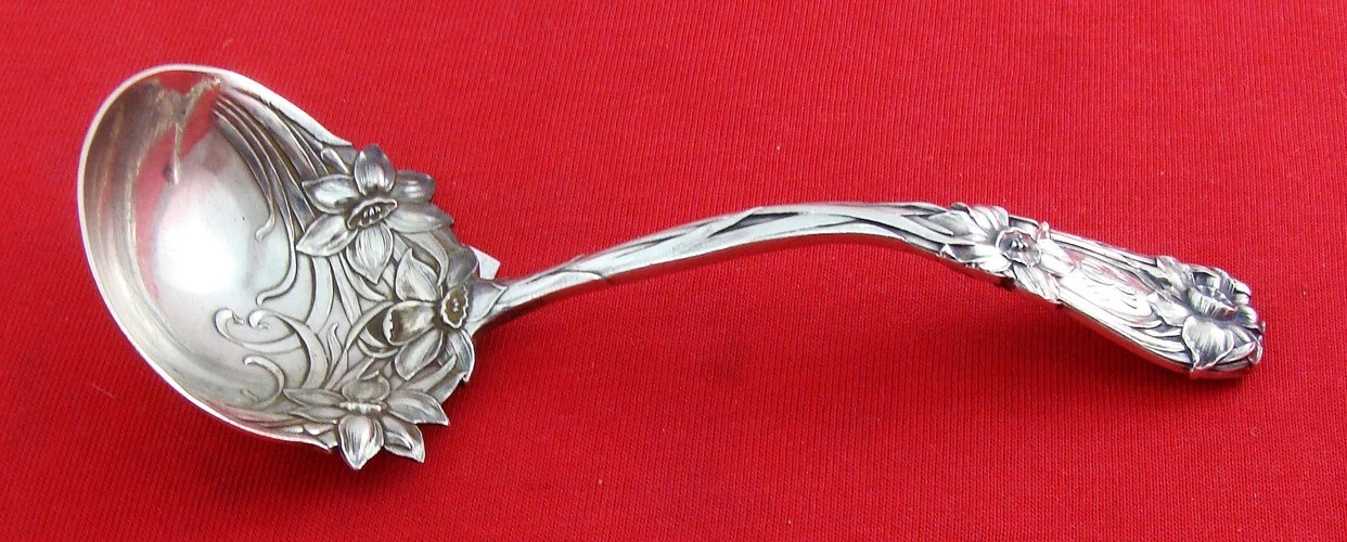 NEW ART by Durgin Sterling Silver SAUCE LADLE, 5 7/8", Monogram