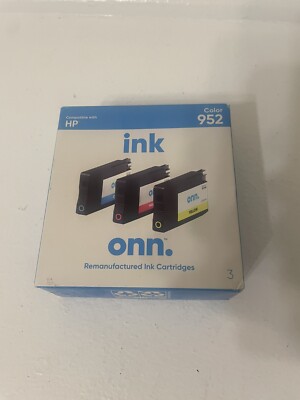 onn. 952 Standard Yield Ink Cartridges, Color, 3 Count