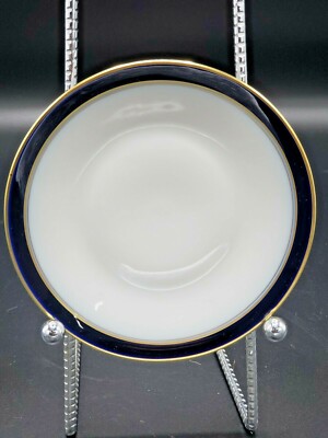 CM Hutschenreuther Gold & Cobalt Porcelain Dessert Plate 6.25'' Royal Dover 