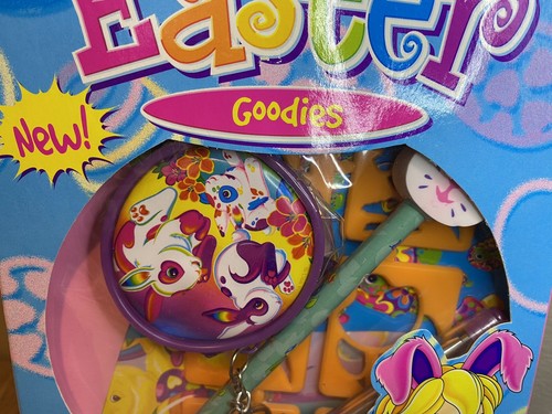 Vintage Lisa Frank Easter Goodies Bunny Coin Purse Stickers Eraser Sealed NOS - Picture 12 of 23