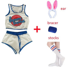 Costume sexy donna coniglietto ragazza vestito fantasia cosplay Halloween festa outfit set