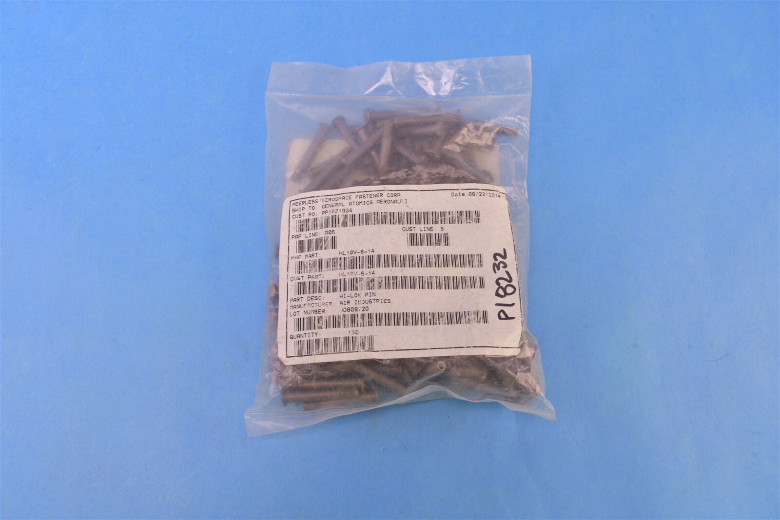 150 Air Industrial 3A Titanium Straight Threated Pin Rivet 0.0791" HL10V-6-14