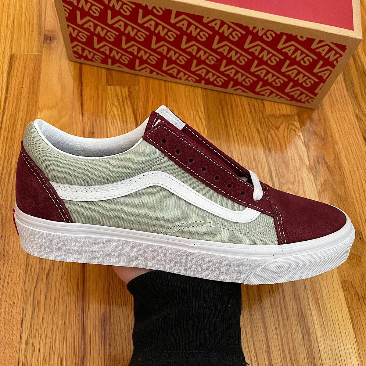 Vans jersey lace old skool hotsell port royale & black shoes