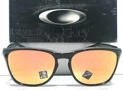 NEW Oakley MANORBURN Shiny Black PRIZM Rose Gold Lens Sunglass
