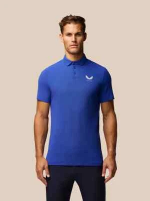 Castore Club Golf Polo Royal Blau Aertek Kurzarm