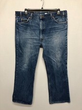 Vintage Levis 517 Men Orange Tab Jeans Size 42 Blue Denim M159 -29