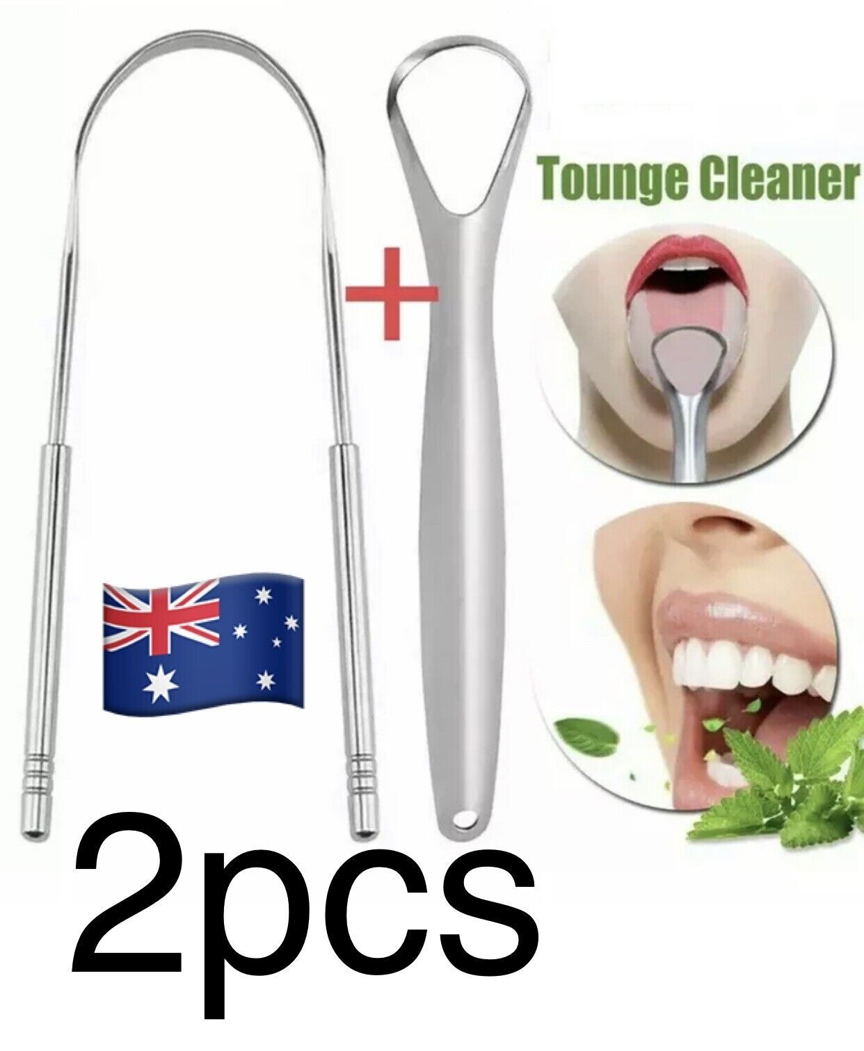 Tongue Tounge Cleaner Scraper Dental Care Oral Hygiene Mouth Kit