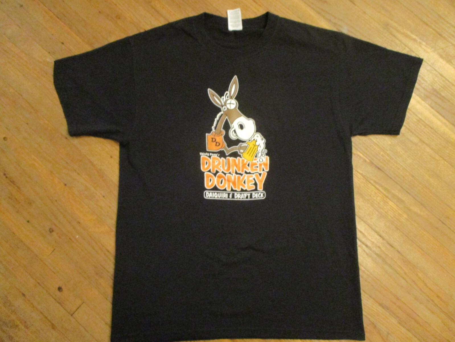 MAGLIETTA ASINO UBRIACO Daiquiri & Draft Deck SETE PONY festa birra bar GRANDE