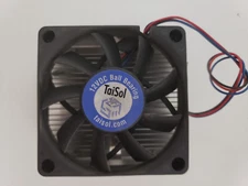 70mm TaiSol Ball Bearing Fan w/large heatsink + 3 Pin 12V DC Connector socket 7