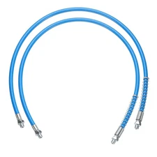2Pcs Grease Gun Hose 31.5" 10000PSI Spring Flex Grease with 1/8" NPT Thread Blue