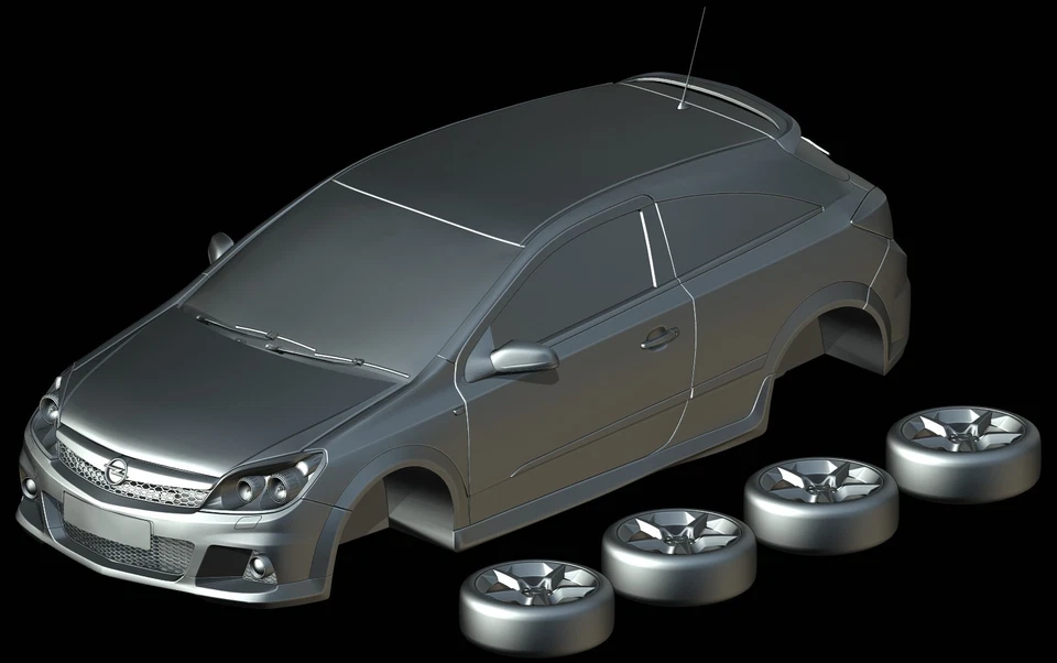 Opel Astra Coupé OPC (2001) /87 64 43 32 24 25 18 Fujimi Herpa Norev KK Scale - Image 2 of 4