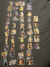 10 PCs Random ~2x2 Inch Kobe Bryant Inspired Stickers Matte Waterproof LA Lakers