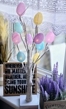 LED Egg Tree with 24 Warm White Lights 55cm Easter Home Decor