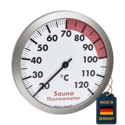 Analoges SaunaThermometer, 40.1053.50, Messung der Temperatur im Saunabereich...