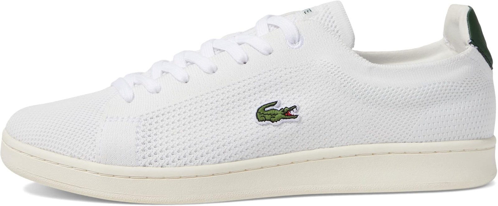 Lacoste Carnaby Piquée Sneakers Trainers Men's 12 White & Green w/ Logo $120 NEW