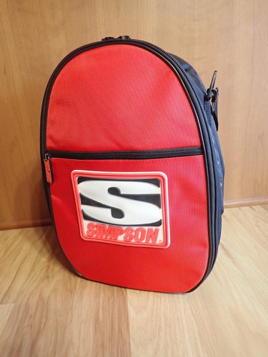 Simpson Racing Helmet and FHR Bag - Vented-Shoulder Strap-Velvet Lined - UNUSED