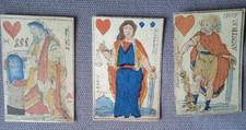3 cartes à jouer anciennes
