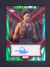 2025 Topps Chrome Deadpool Nilly Cetin Quill Green/Aqua RayWave Auto /150