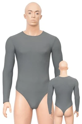 Herren Stringbody hochgeschlossen Drücker im Schlange Ärmel matt stretch hauteng - Bild 1 von 4