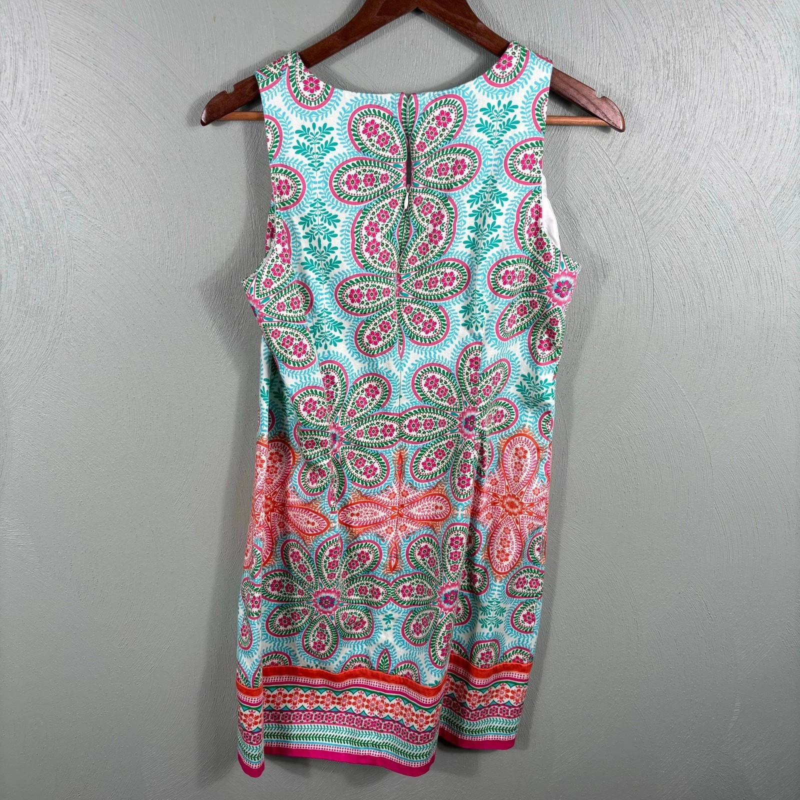 VETEMENTS Abito smanicato stile londinese donna taglia 8 multicolore festivo floreale paisley