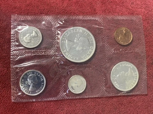 1963 Canada Proof-Like Set-6 Coins-Gem PL-Original Packaging **1.11 oz Silver**