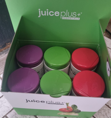 Juice Plus+ Complete Nahrungsergänzung   Set, 6 Dosen (3 Farben) im Karton