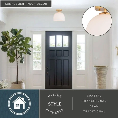 Vaxcel Lighting C0314 10"W Flush Mount Ceiling Fixture - Brass - Picture 10 of 11