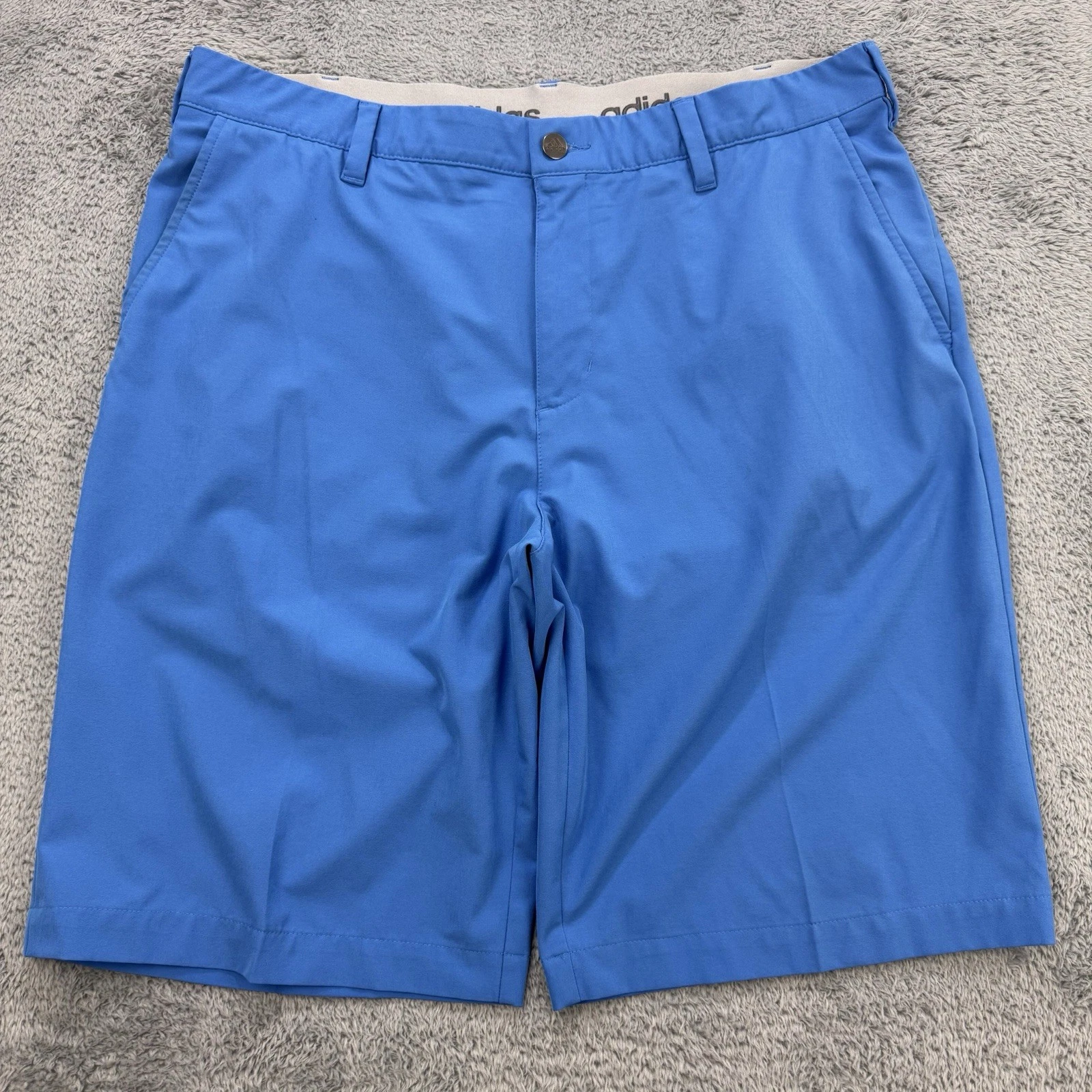 Adidas Ultimate 365 Shorts Men 35x10" Blue Stretch Tech Wicking AF0361