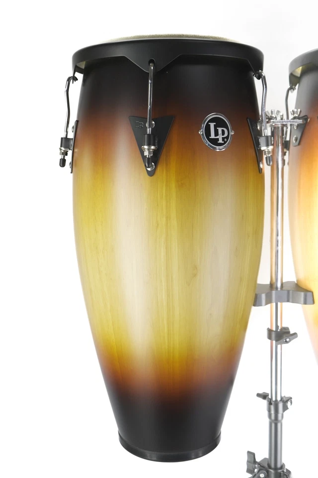 LP City Conga Drum Set w/ Double Stand, Vintage Sunburst, 10" & 11" Drums - Image 3 of 4