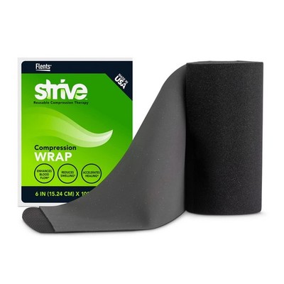 Compression Therapy Wrap 6x100 for Wrist Arm Leg Ankle Elbow Black Made in USA