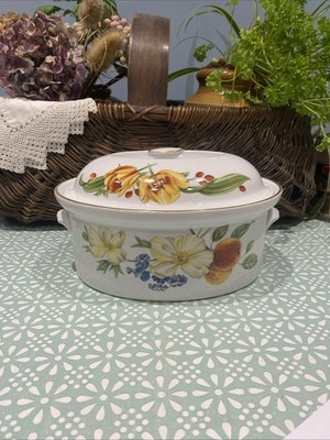 Vintage Royal Worcester Pershore Auflaufform mit Deckel Ofen zu Geschirr 1978