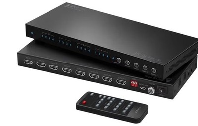 4x4 HDMI Matrix 4K 60Hz 4:4:4, 4 in 4 Out Switch Splitter, Audio Extractor, 16 E