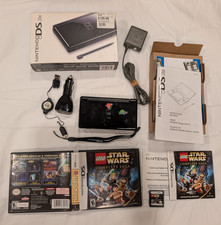 Nintendo DS Lite Handheld System Onyx Black CIB Box w Game PLEASE READ