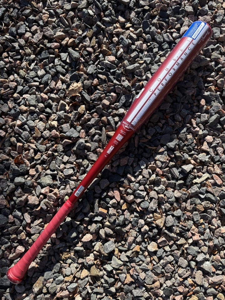 Batte Adulte Combat Baseball 30 Oz équilibrée Batte De Baseball Combat MFG Spec A1 Stang BBCOR - Rouge/blanc - 33 Pouces / 30 Oz - Neuve Batte Combat MFG Spec A1 Stang BBCOR 33 Pouces Neuve