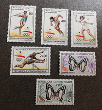 REPUBLIQUE CENTRAFRICANE stempel barwny 1990 Mi: CF1429-1432 + 1961 CF5 CF6