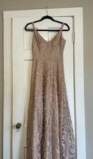 Speechless Special Occasion Pink A-line Dress With V-neck And Spaghetti Straps
