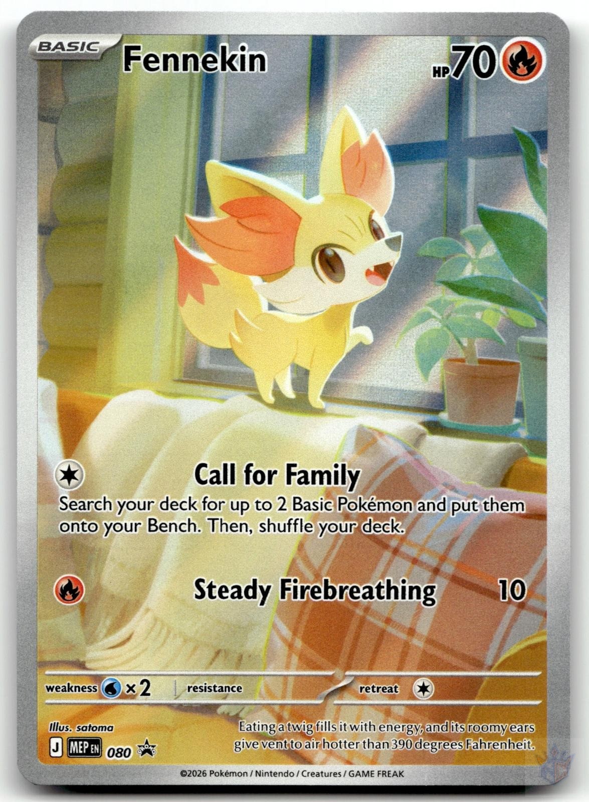 Fennekin 080 ME: Mega Evolution Promo P Holo NM Pokemon Card