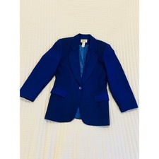 Vintage Worthington Cobalt Blue 100 Pure Wool Blazer Jacket 6