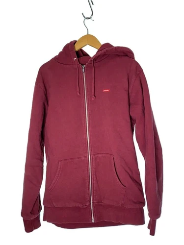 Supreme Felpa con Cappuccio Zip Small Box Logo Felpa con Cappuccio XL Cotone Bordeaux 16AW