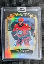 2024-25 Stature Hockey Olen Zellweger Black Auto /3 SSP Anaheim Ducks