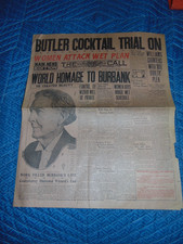 APRIL 12, 1926 "THE SAN FRANCISCO CALL" NEWSPAPER: LUTHER BURBANK DIES
