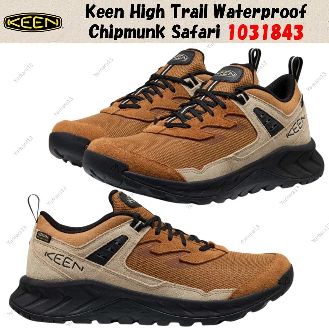 Keen High Trail Waterproof Chipmunk Safari 1031843 Men's Size