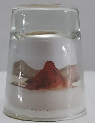 Vintage Painted Desert Sands Sand Art Shot Glass Arizona Artist Hand Made