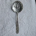 S KIRK & SON STERLING SILVER REPOUSSE 9 1/4" BERRY SPOON 4.1oz Excellent Cond