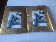 Victoria's secret glamour sheer stockings Large Jet Black-Buff 4 pairs lot NEW