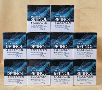 10 Day & Night Retinol & Collagen Moisturizer Face Cream W Hyaluronic Acid 1.85